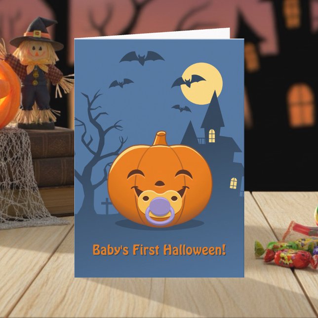 My First Halloween Pacifier Pumpkin Card (Creator Uploaded)