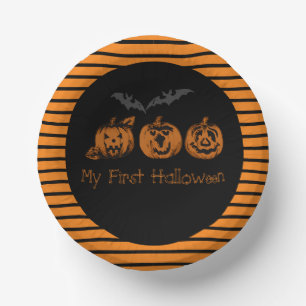 My First Halloween paper bowls Plate