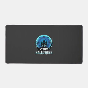 My First Halloween Spooky Haunted House Design_1 Desk Mat