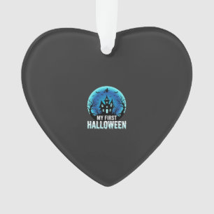 My First Halloween Spooky Haunted House Design_1 Ornament