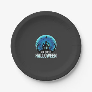 My First Halloween Spooky Haunted House Design_1 Paper Plate