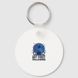 My First Halloween Vintage Engraving Kids Design_1 Keychain