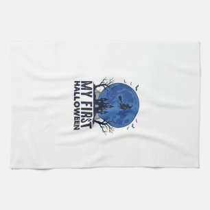 My First Halloween Vintage Engraving Kids Design_1 Kitchen Towel