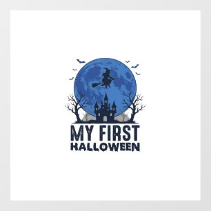 My First Halloween Vintage Engraving Kids Design_1 Window Cling