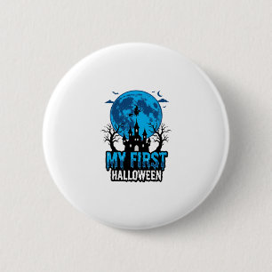My First Halloween Vintage Haunted Castle Baby Shi 2 Inch Round Button