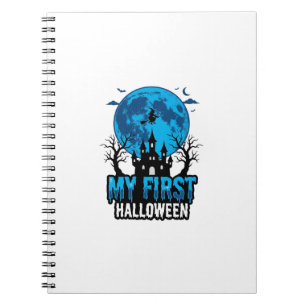 My First Halloween Vintage Haunted Castle Baby Shi Notebook