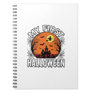 My First Halloween Vintage Toddler Shirt Design_1 Notebook
