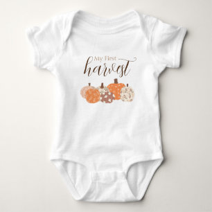 My first harvest, baby fall autumn bodysuit