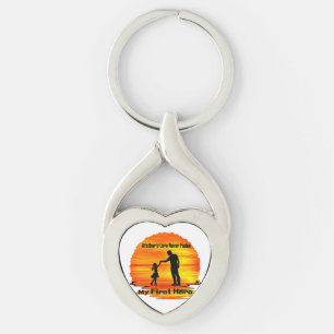 My First Hero Dad Keychain