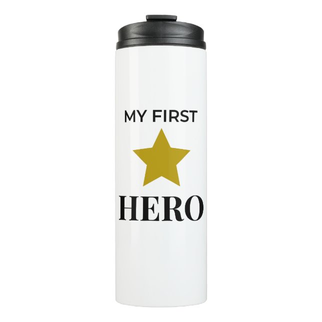 My First Hero Water Bottle – Gift for Dad (Front)
