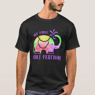 My First Holi Festival Happy Holi Outfit Elephant  T-Shirt