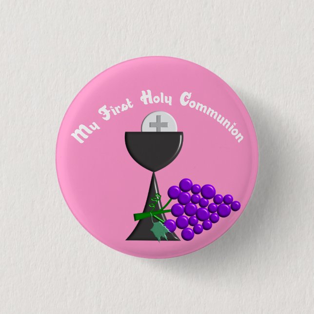 My First Holy Communion 1 Inch Round Button (Front)