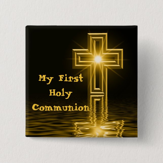 My First Holy Communion Button Pin (Front)