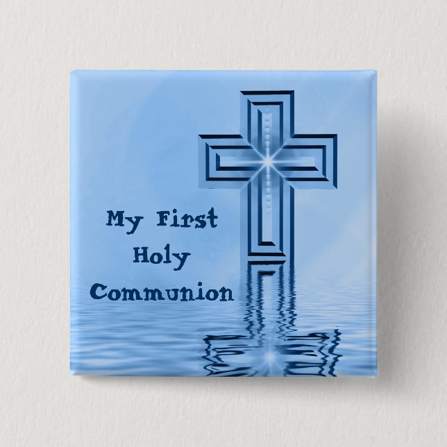 My First Holy Communion Button Pin (Front)
