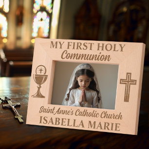 My First Holy Communion Custom Name Etched Frames