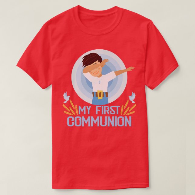 My First Holy Communion Dabbing Boy  T-Shirt (Design Front)