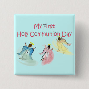 My First Holy Communion Day Gifts 2 Inch Square Button