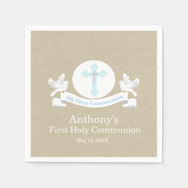 My First Holy Communion Personalized Napkin (Front)