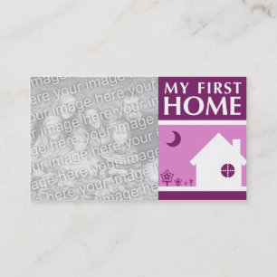 my first home (mod mauve) business card
