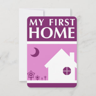 my first home (mod mauve) invitation