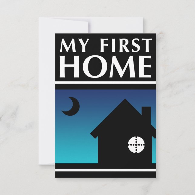 my first home (mod sunset) invitation (Front)