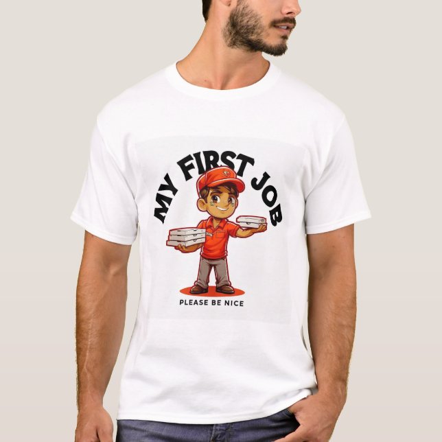 My first job pizza delivery T-Shirt (Front)