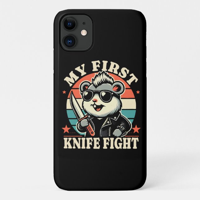 My First Knife Fight - Cool Hamster Case-Mate iPhone Case (Back)