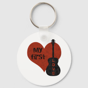 My First Love Guitar Keychain