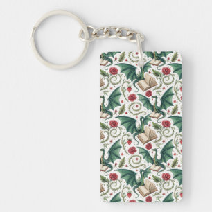 My First Loves - Dragons and Books Keychain