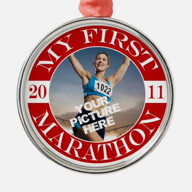 My First Marathon - 2011 Metal Ornament (Front)