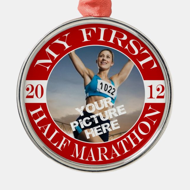My First Marathon - 2012 Metal Ornament (Front)