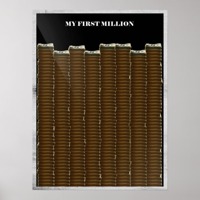 My first million  Pablo escobar Poster (Front)