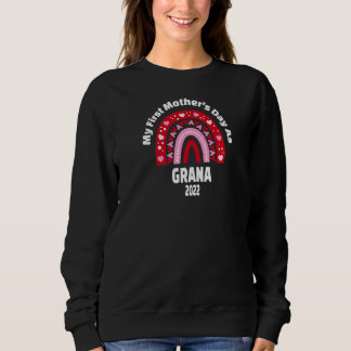 My First Mother's Day As Grana 2022 Cute Heart Rai Sweatshirt