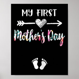 My First Mothers Day Pregnancy Announcement Mom To Poster