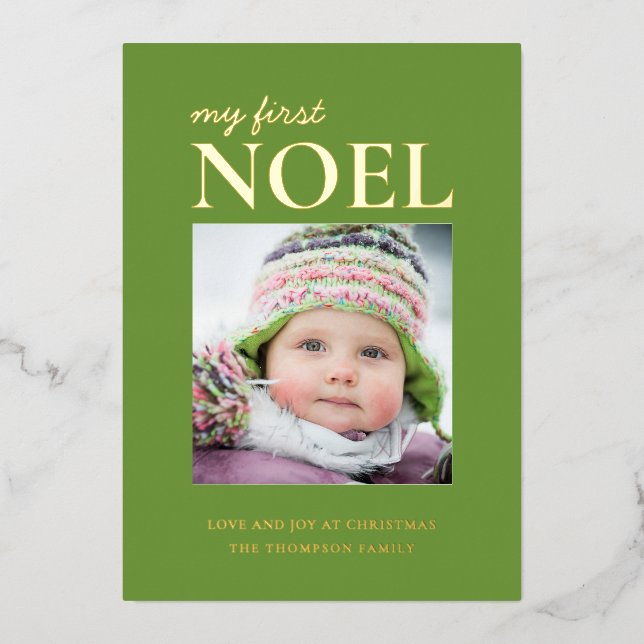 My First Noel Baby Photo Holiday (Front)