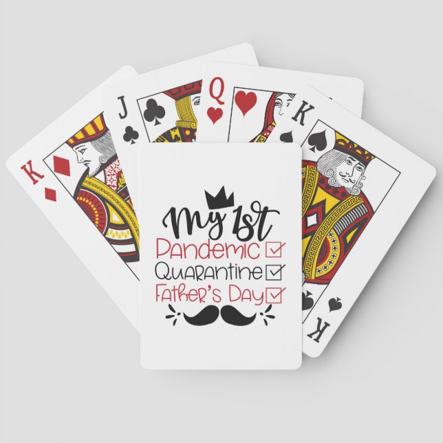 My First Pandemic Quarantine Father's Day Playing Cards (Back)