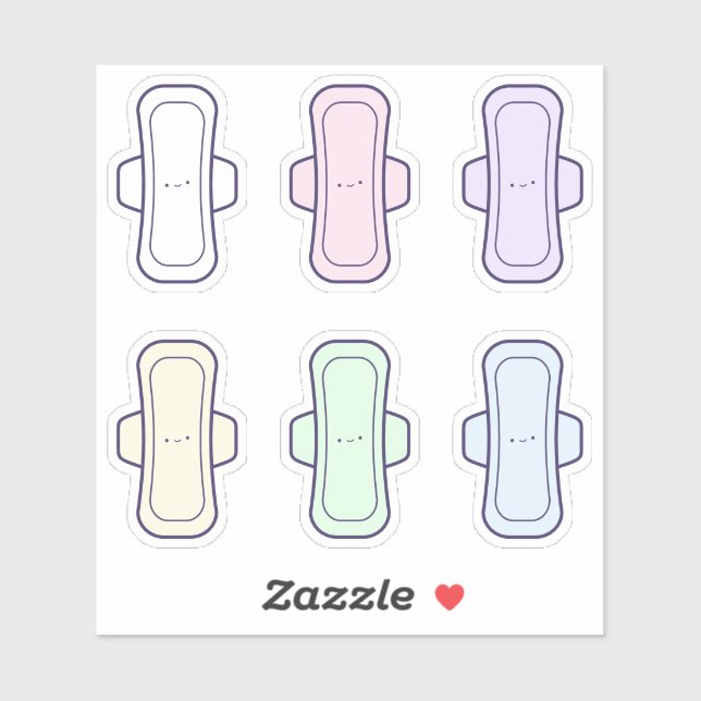 My First Period Cute Rainbow Cartoon Menstrual Pad (Sheet)