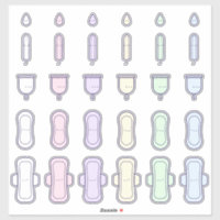 My First Period Cute Rainbow Pad Tampon Set