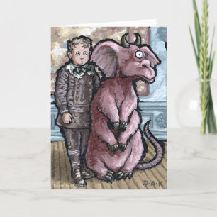 My First Pet #6 - Blank Inside Surreal Greeting Card