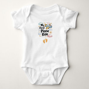 My First Plane Ride, Airplane Trip Outfit, Baby  Bodysuit