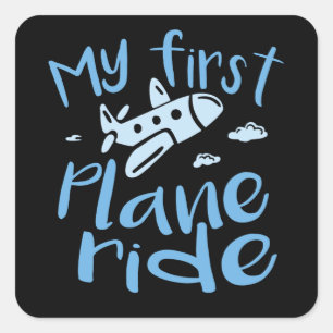My First Plane Ride Square Sticker