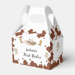 My First Rodeo Cowboy 1st Birthday Favor Box