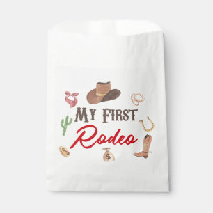 My First Rodeo Cowboy 1st First Birthday Favour Bag