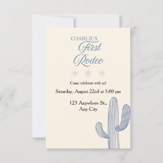 My First Rodeo First Birthday Invitation 🤠