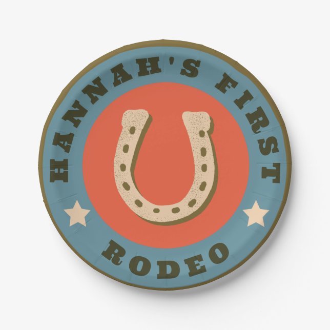 My First Rodeo Paper Plates (Front)
