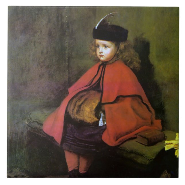 My First Sermon, John Everett Millais Tile (Front)
