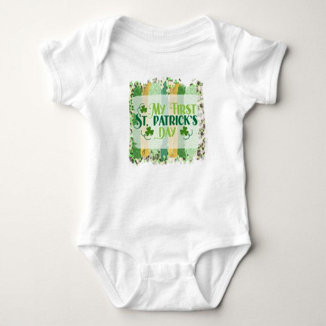 My First St. Patricks Day  Baby Bodysuit (Front)