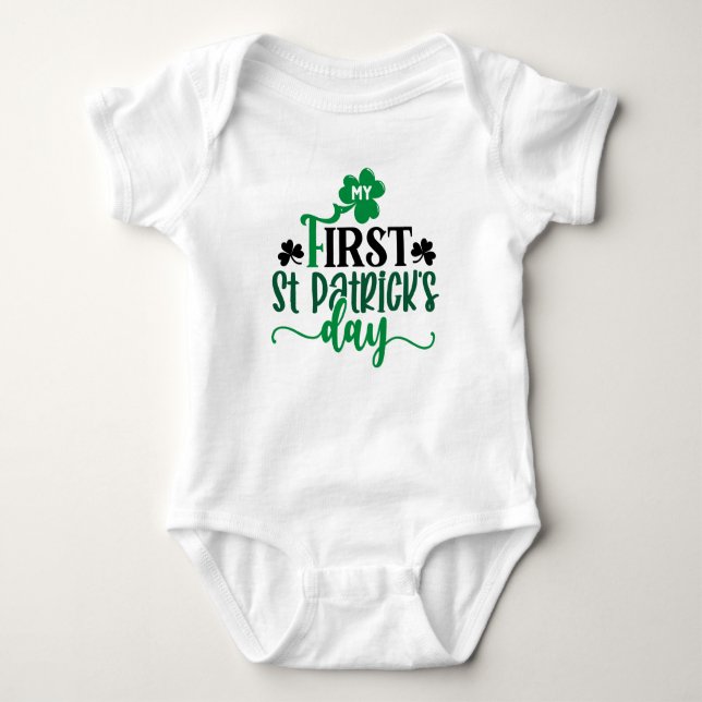 My First St Patrick's Day Baby Bodysuit (Front)