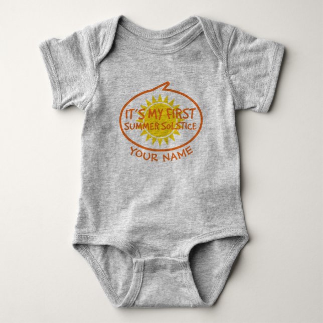 My First Summer Solstice Baby Bodysuit (Front)