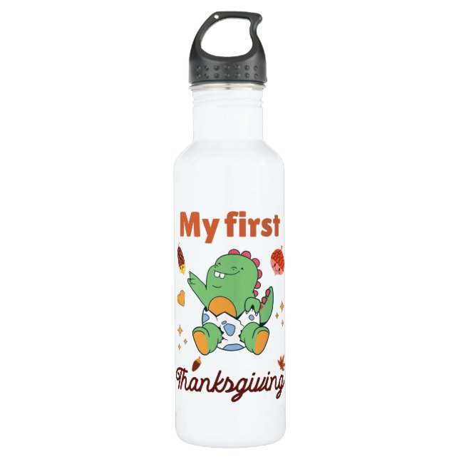 My first Thanksgiving 710 Ml Water Bottle (Front)